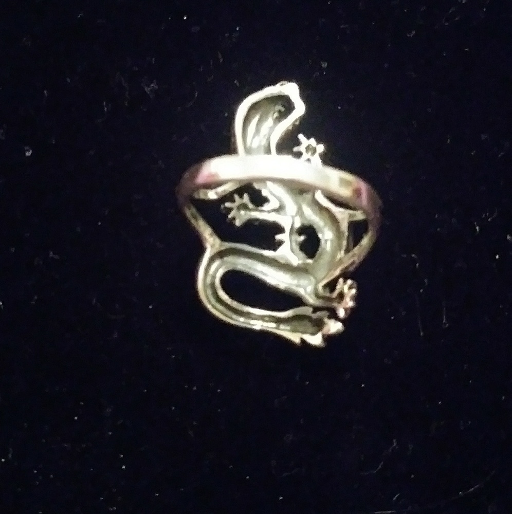 .925 Sterling Silver Dragon ring - Picture 5 of 8